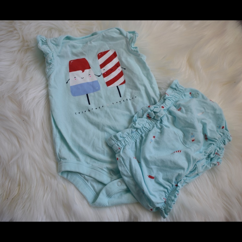 Baby Gap Blue Popsicle Outfit